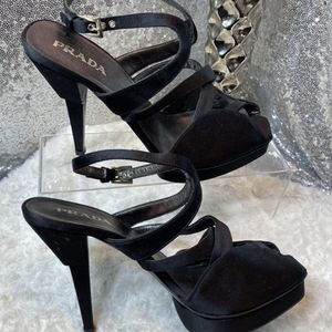 Prada satin heels 39.5